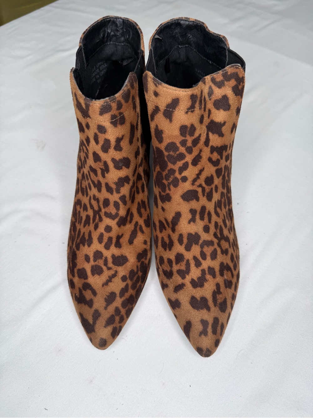 Taylor Leopard Print Pointed-Toe Ankle Boots - Brown/Black